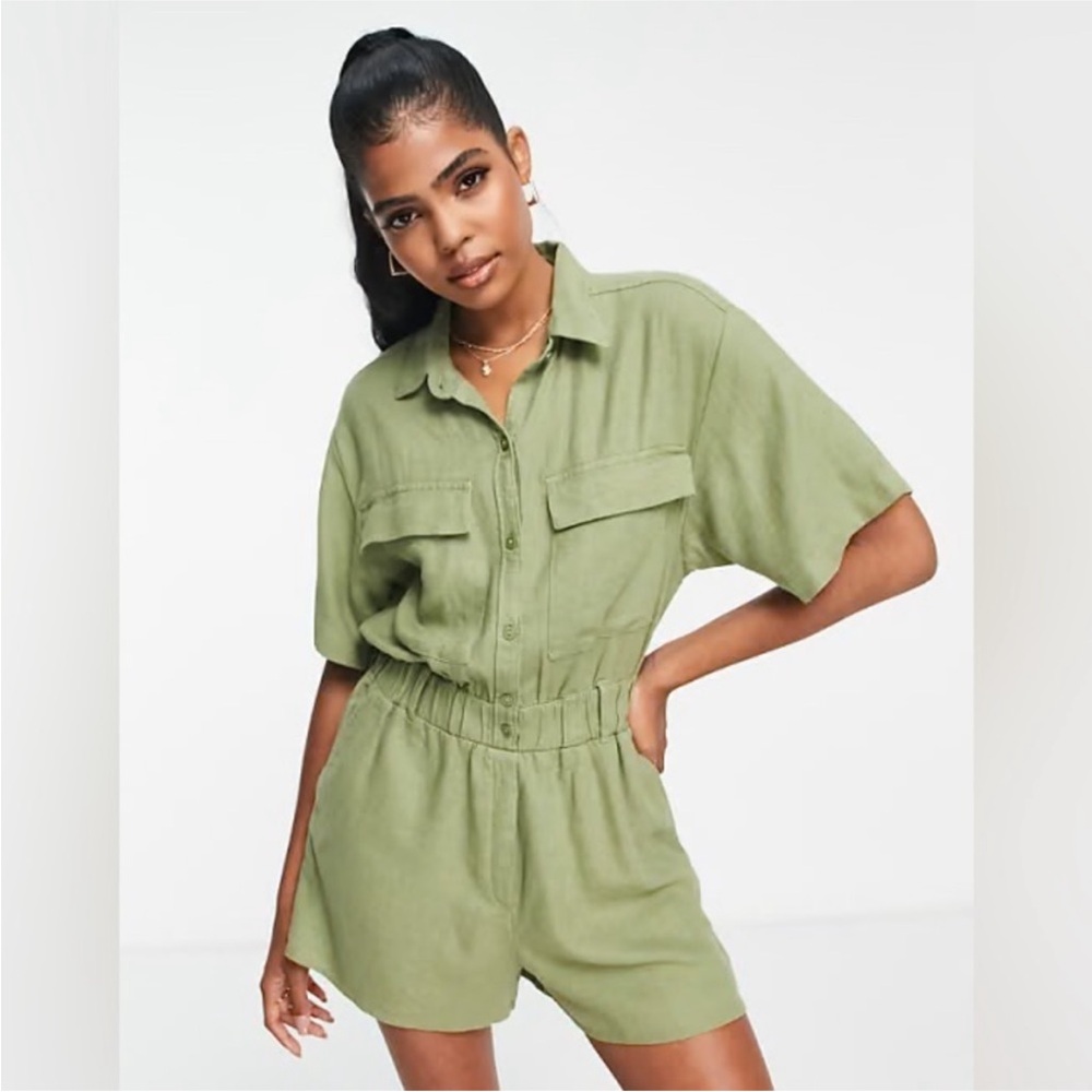 Abercrombie Short-Sleeve Utility Romper